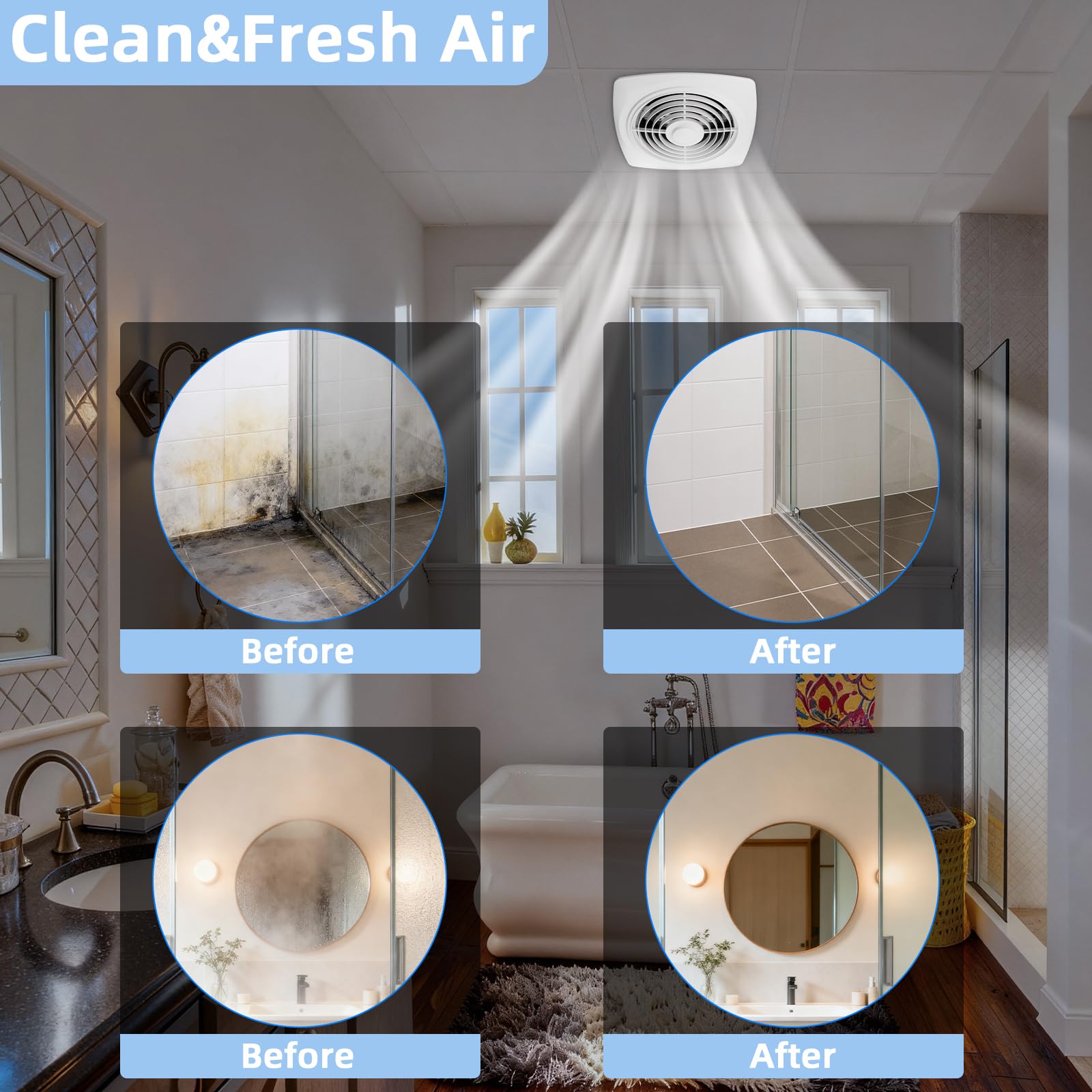 JIANBENKJ paintable grille for customized bathroom aesthetics.