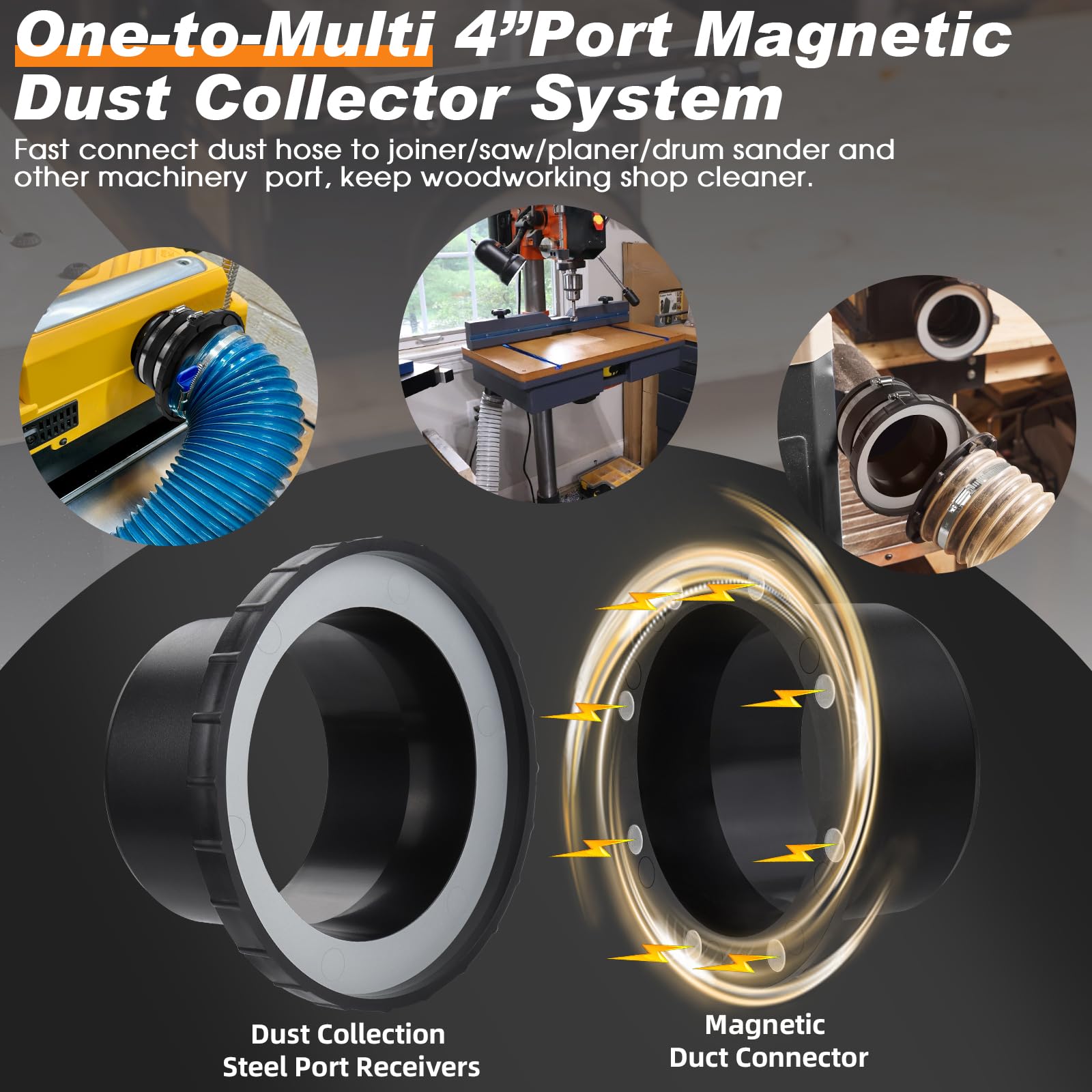 JIANBENKJ magnetic dust system simplifies moves between tools.
