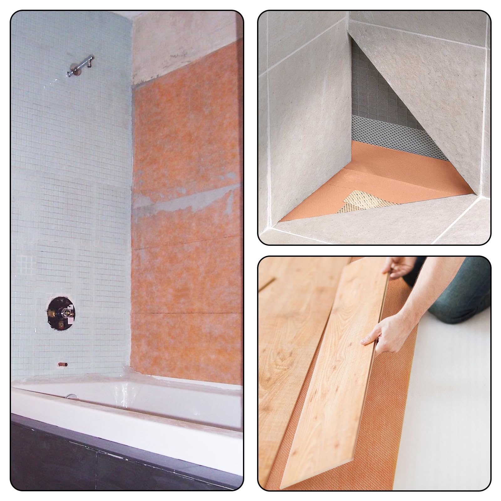 JIANBENKJ tile shower band compatible with ceramic and cement surfaces