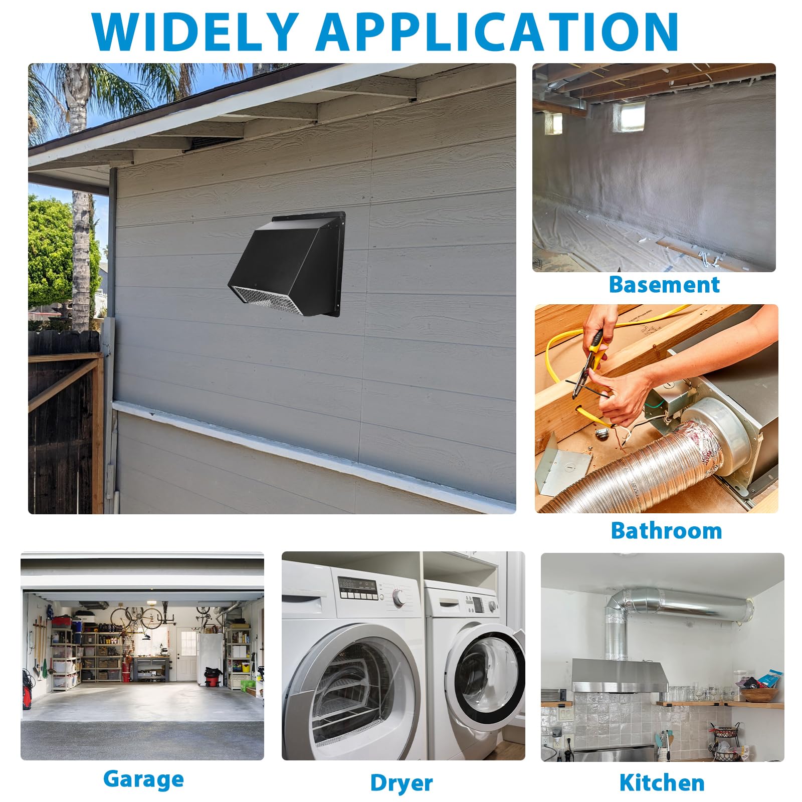 JIANBENKJ vent cap protects bathroom and laundry exhaust vents.