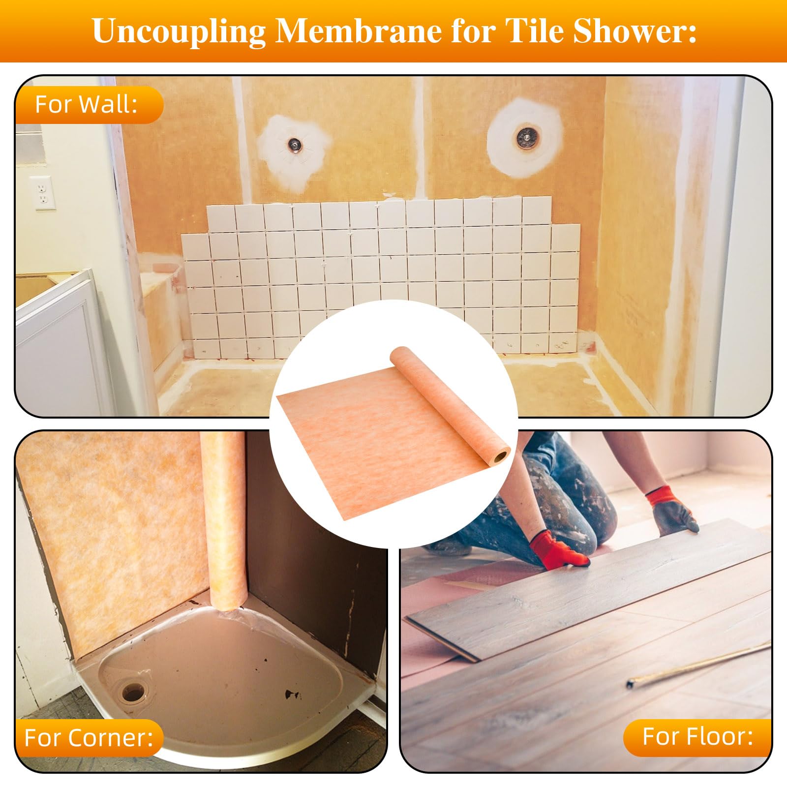 JIANBENKJ versatile underlayment for bathrooms, kitchens, saunas, and wet areas.