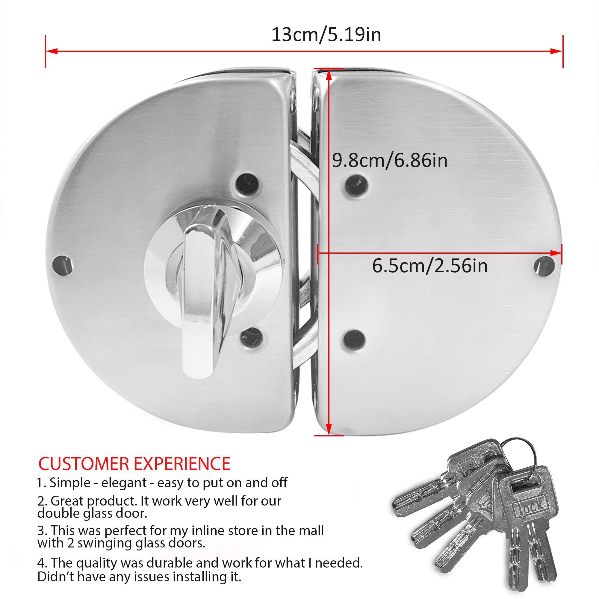 Jiangshen frameless glass door lock during installation showcases easy mounting.