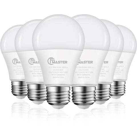 JIANGSILING A19 LED bulb 1500 lumens for bright kitchen and living spaces.