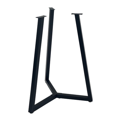 JIANZHUO round metal table legs with 16-inch black iron base provide sturdy support.