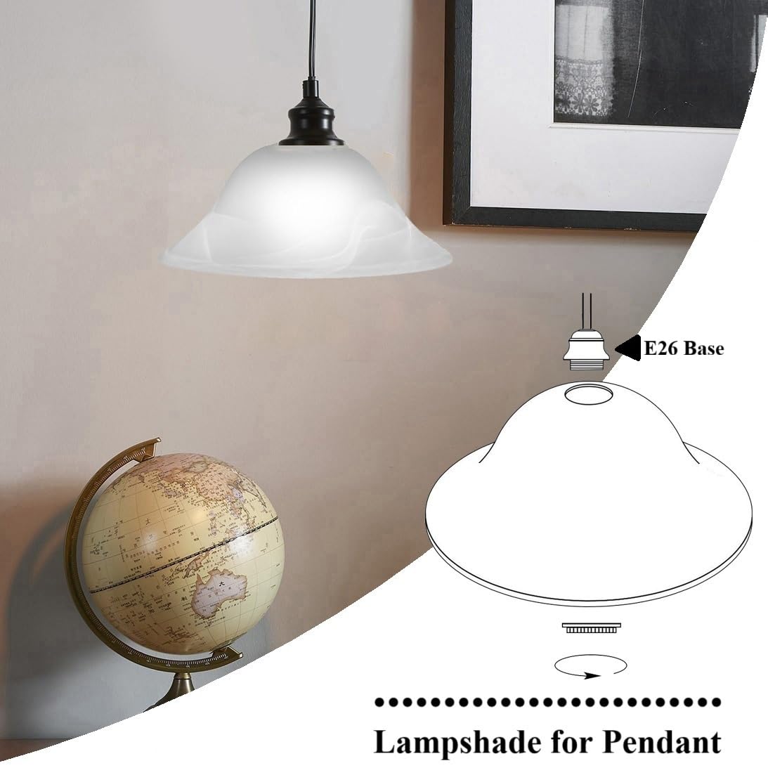 JIAOGEPENGYOU alabaster shade blends durability and style in modern interiors.