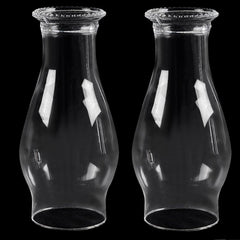 JIAOGEPENGYOU oil lamp chimney 8inch 2-pack for bright, steady flame replacement for kerosene lamps.