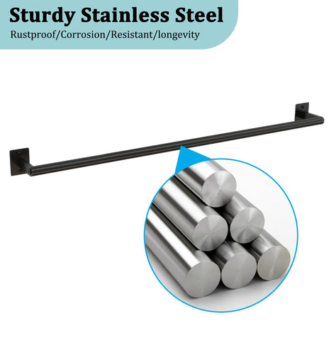 JIAPAIDUO bathroom decor towel rod adds modern style and practicality.