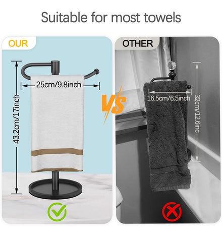JIAPAIDUO hand towel holder height upgrade places towels within easy reach.