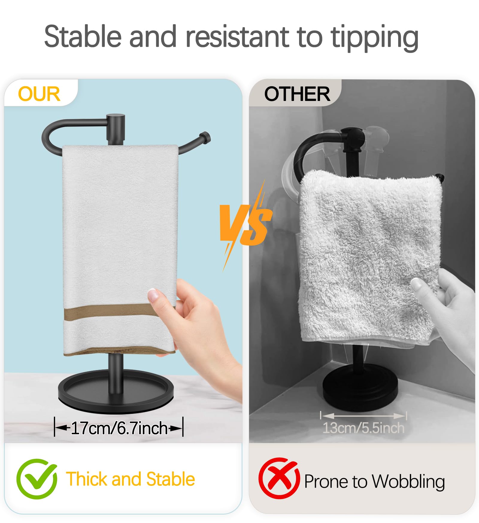 JIAPAIDUO widened towel bar holds heavy towels securely.