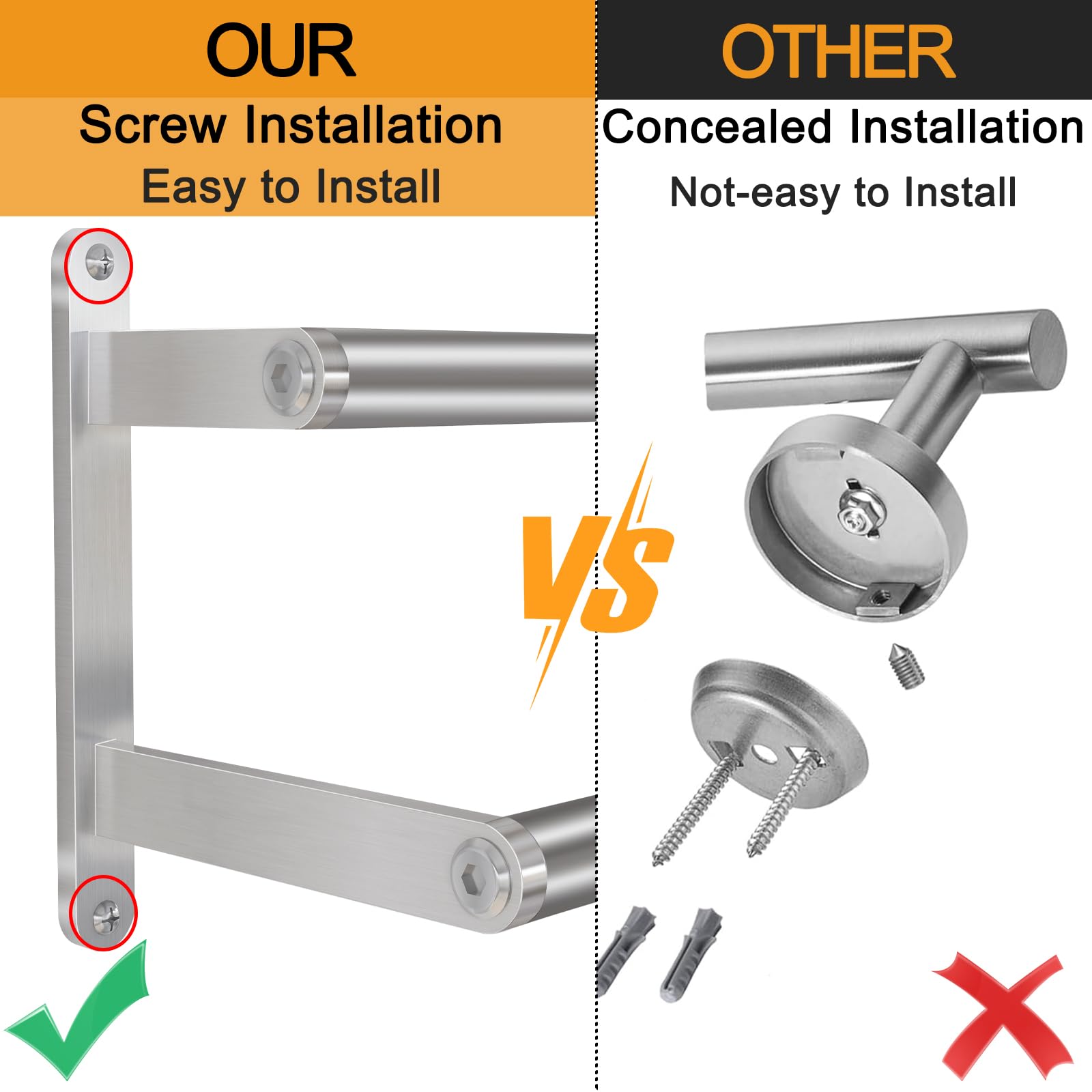 JIAPAIDUO sturdy screw design demonstrates strong wall mounting.