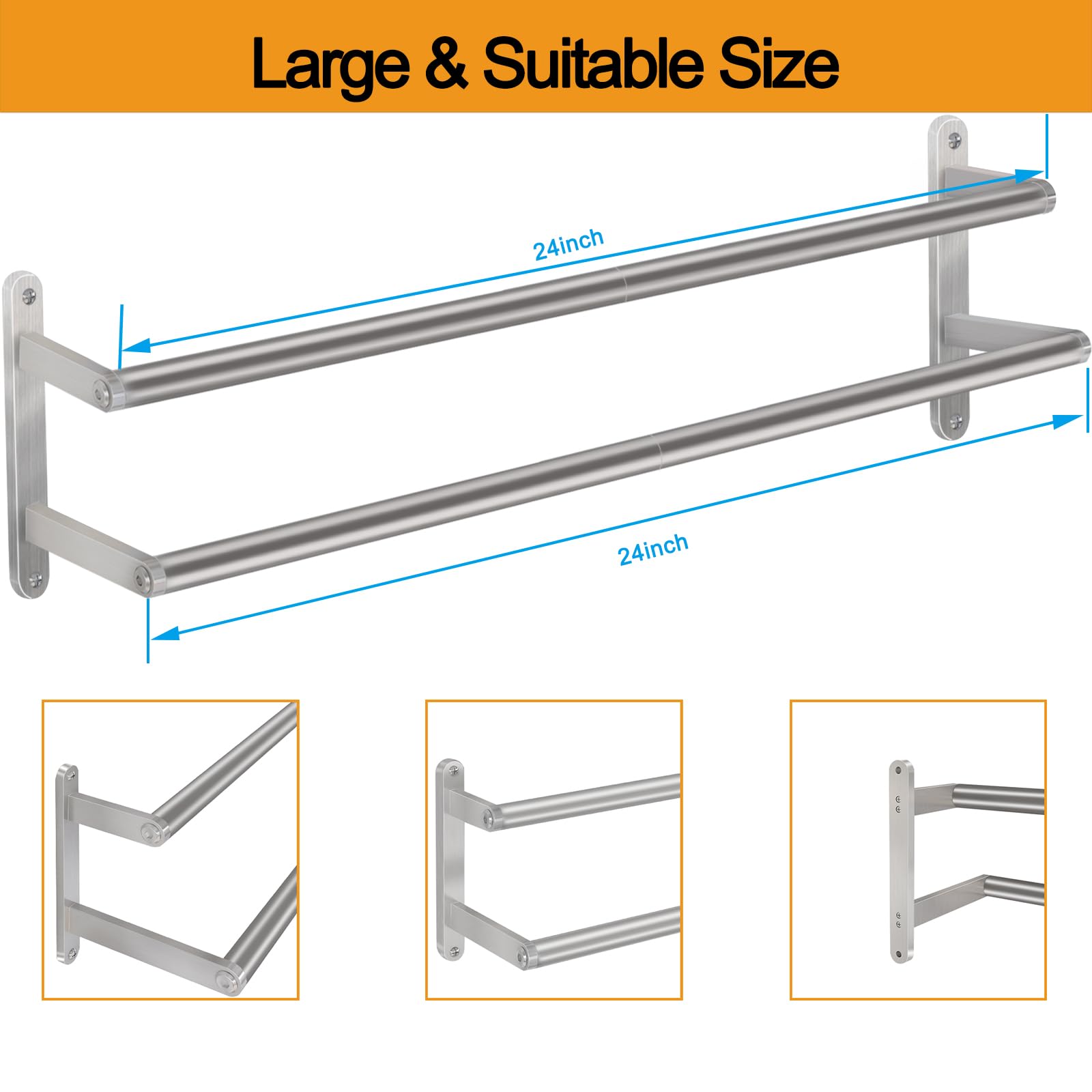 JIAPAIDUO versatile towel rack also holds clothing and washcloth.