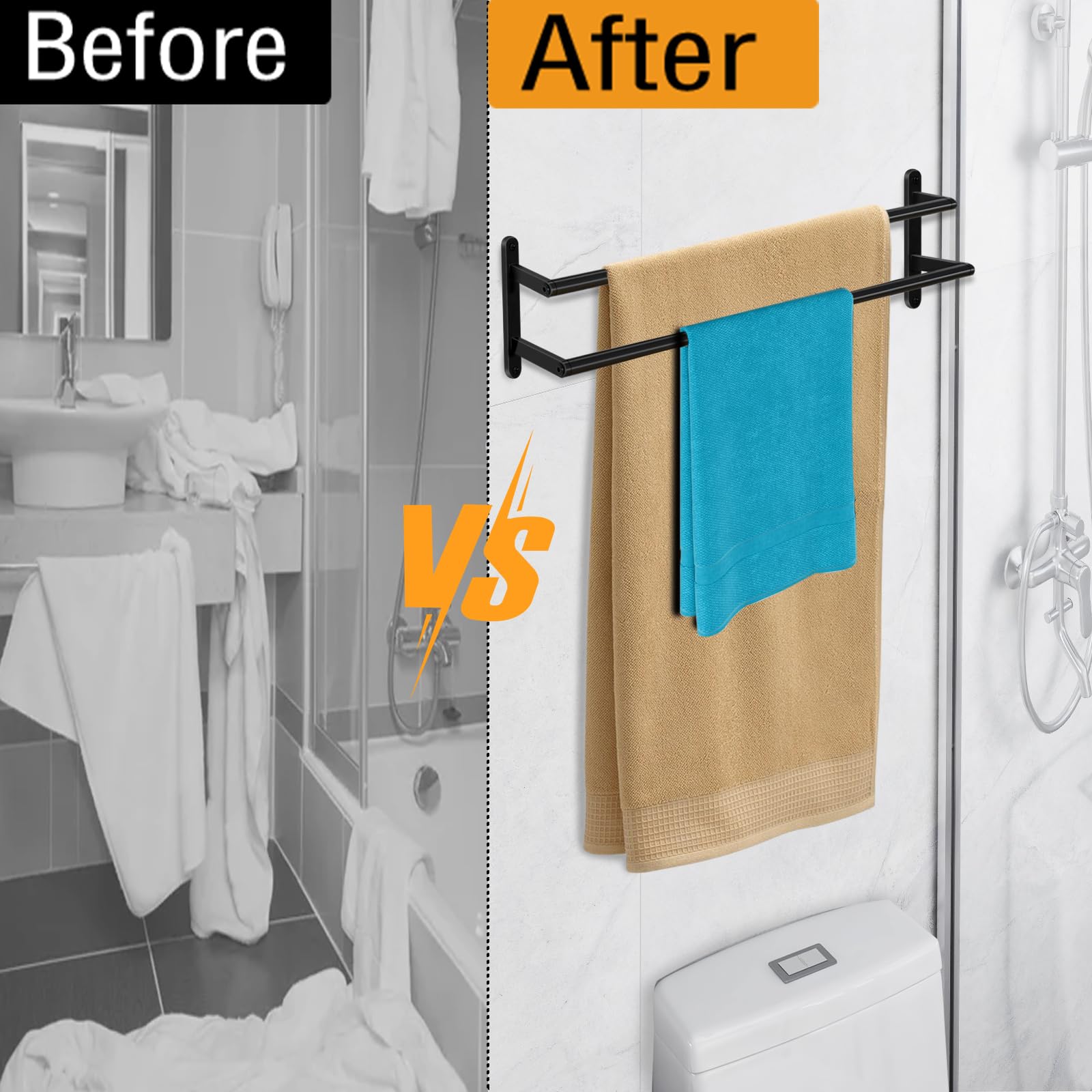 JIAPAIDUO wall mounted rack in a clean bathroom setting