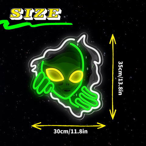 JIARODEY Alien Neon Sign unique alien design creates futuristic room vibe.