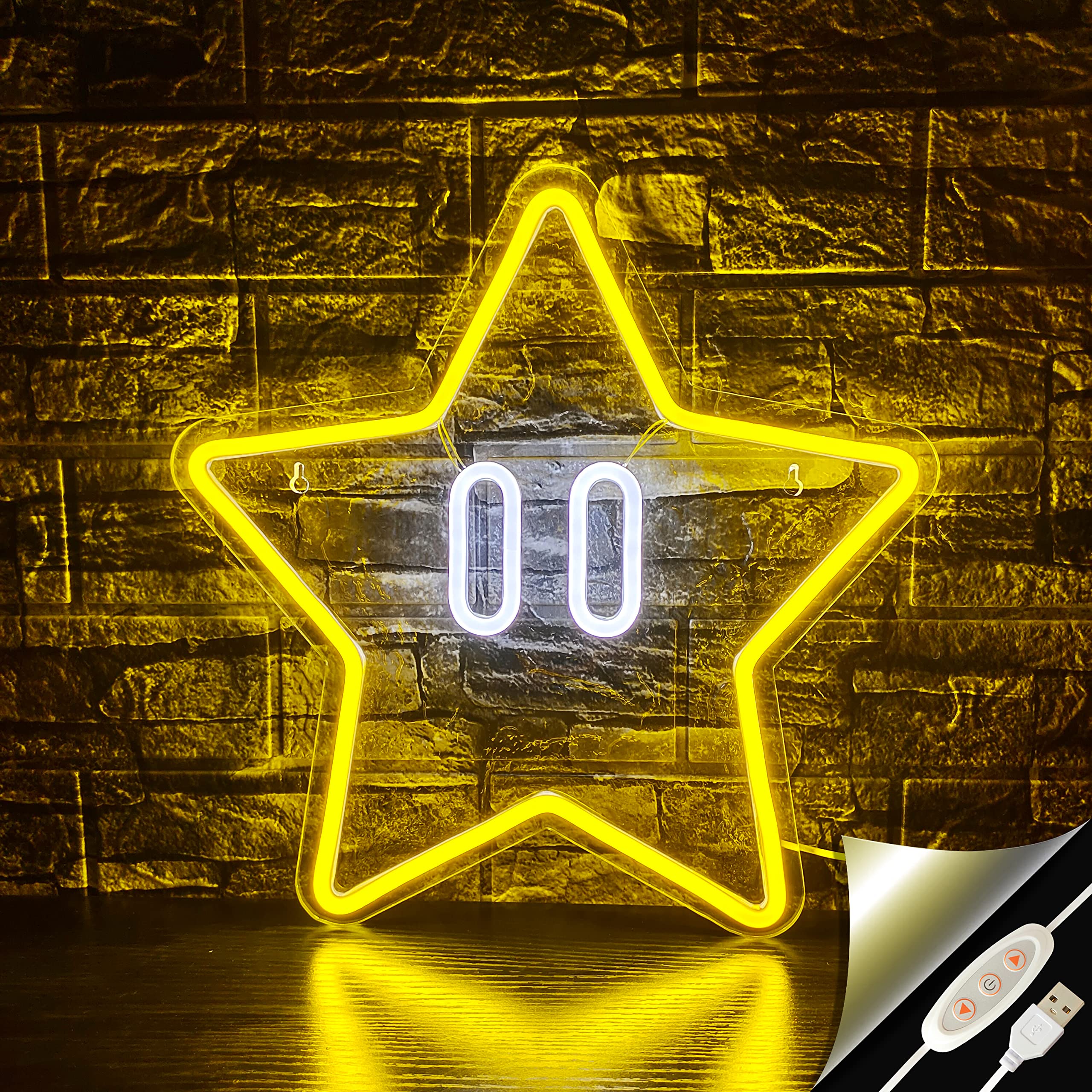 JIARODEY star neon sign wall decor provides playful bedroom glow