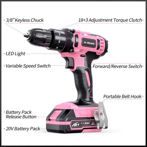 JIARUISI 3/8 inch keyless chuck for fast bit changes and versatility