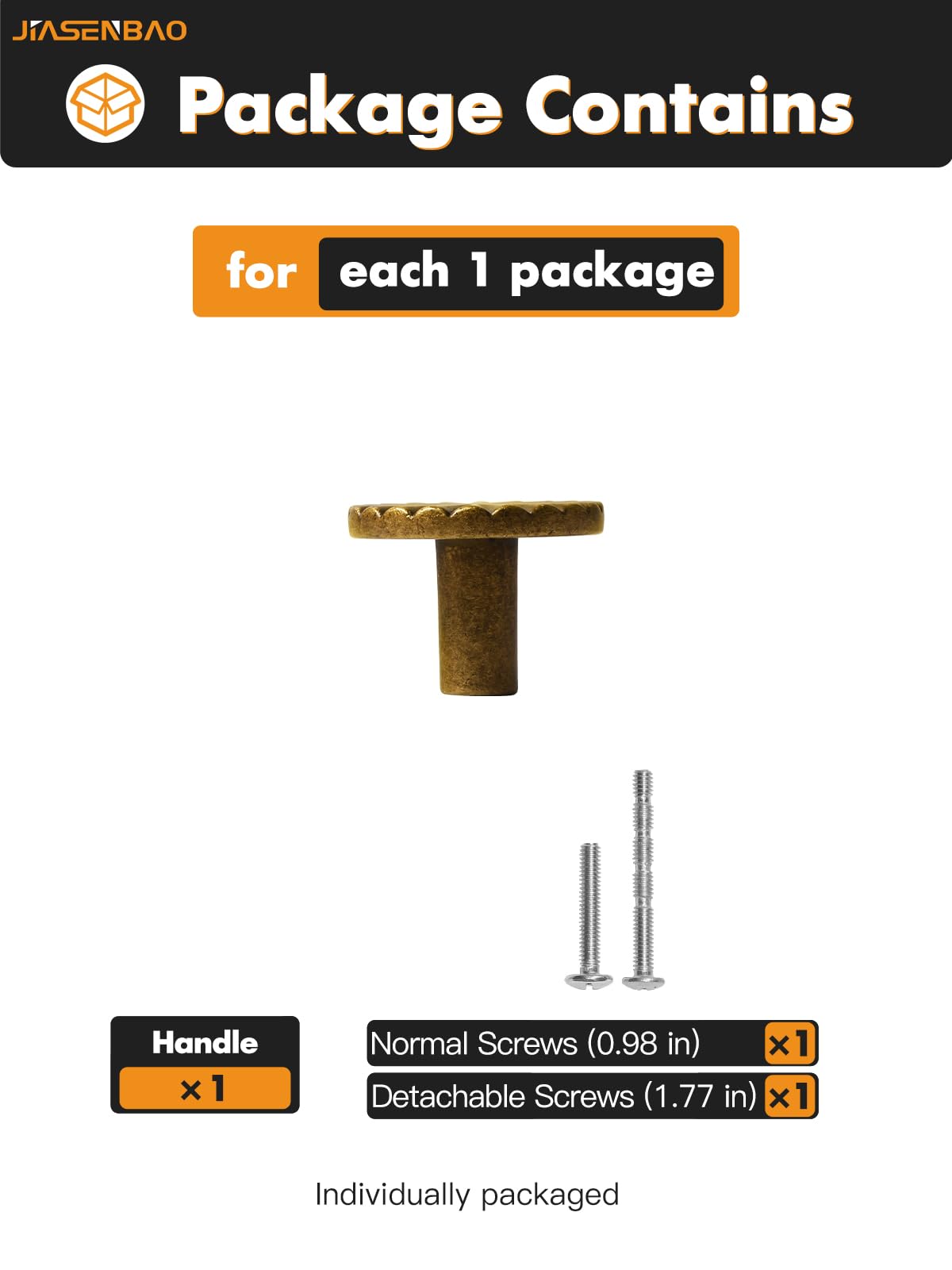 JIASENBAO cabinet hardware with classic finish fits modern decor.