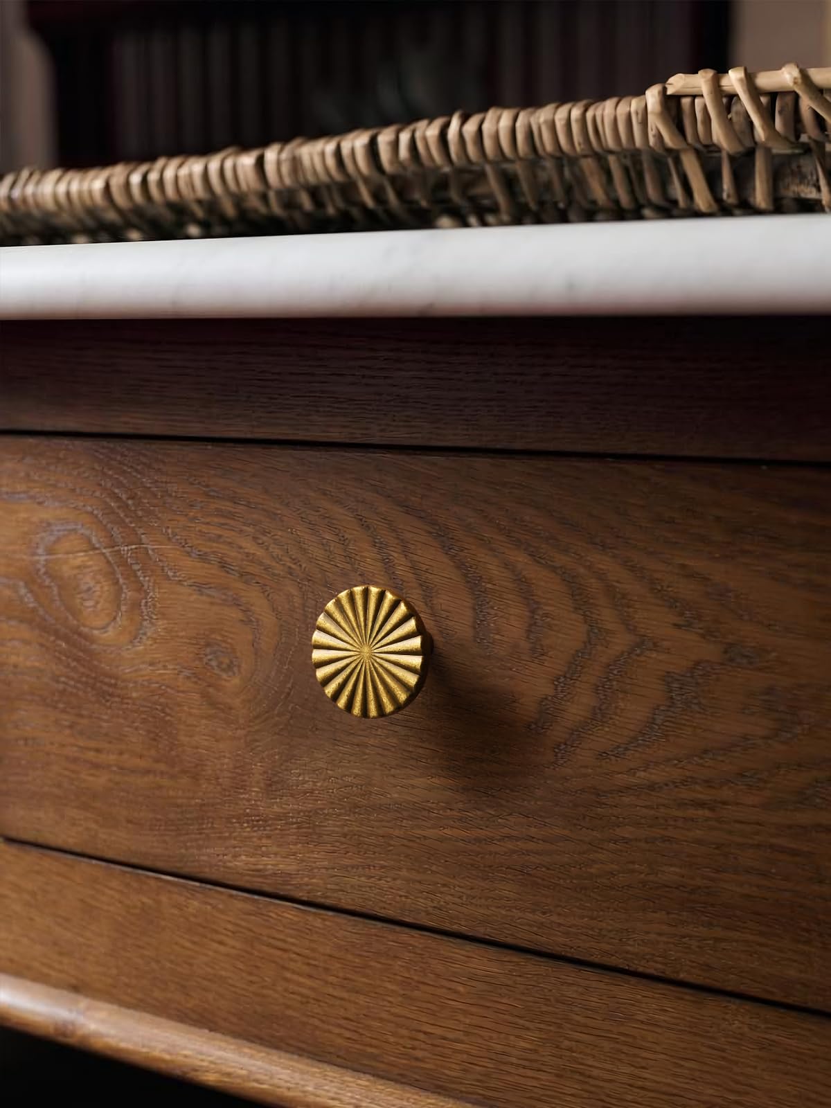 JIASENBAO kitchen cabinet hardware in antique brass, durable and easy to grip.