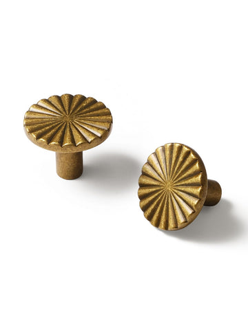 JIASENBAO antique brass cabinet knob on a drawer front adds vintage charm.