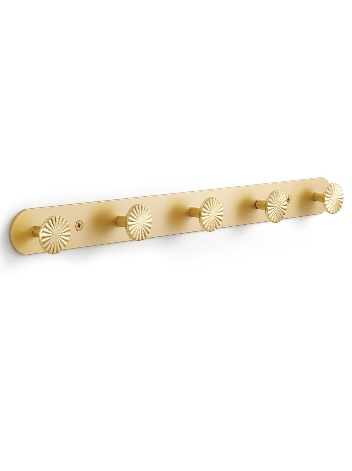 JIASENBAO wall-mounted coat rack in gold brass adds stylish storage for towels and robes