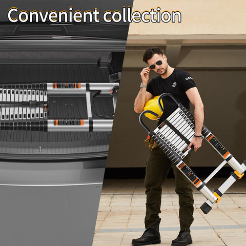 JIASHCHE lightweight ladder for effortless transport and setup.