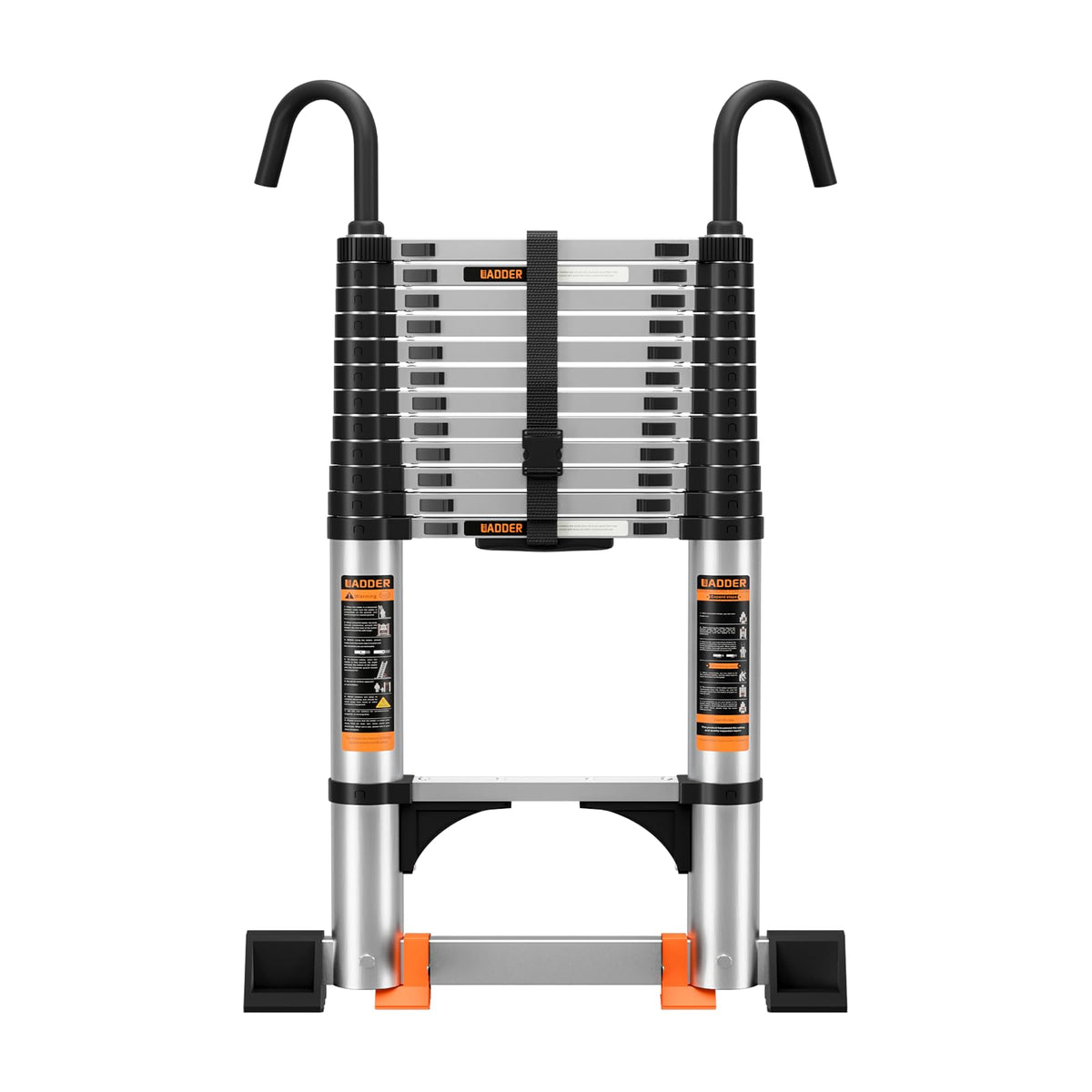 JIASHCHE telescoping ladder front view for high-reach home tasks