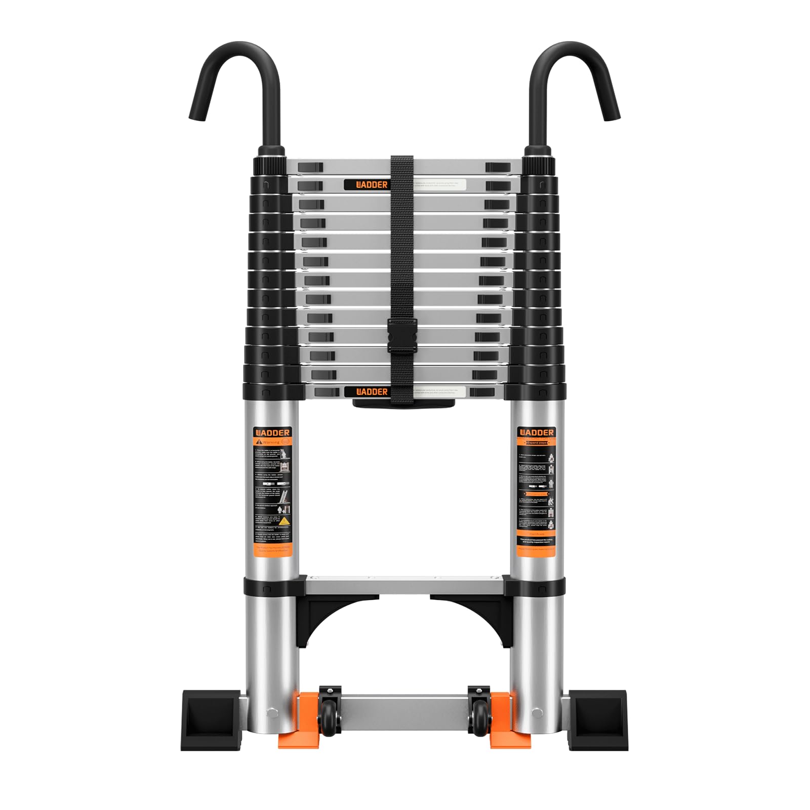 JIASHCHE telescoping ladder fully extended for high access and versatility.