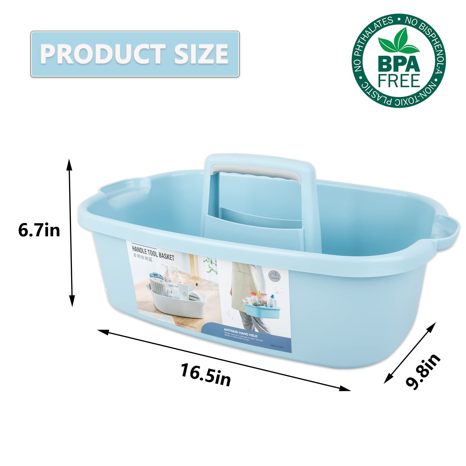 JiatuA caddy with bottles demonstrating storage for sprays and towels