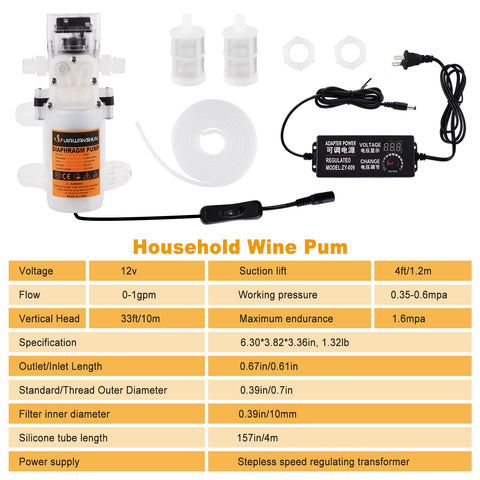 JIAWANSHUN 5L/min flow view showing precise speed control for smooth pumping.