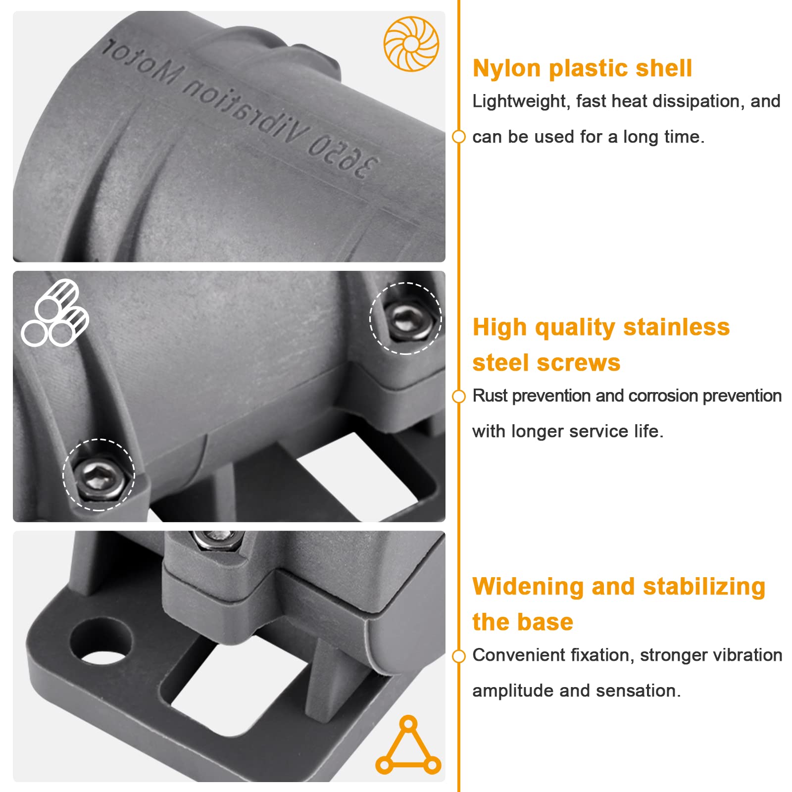 JIAWANSHUN DC24V motor with adjustable adapter enables tailored vibration.