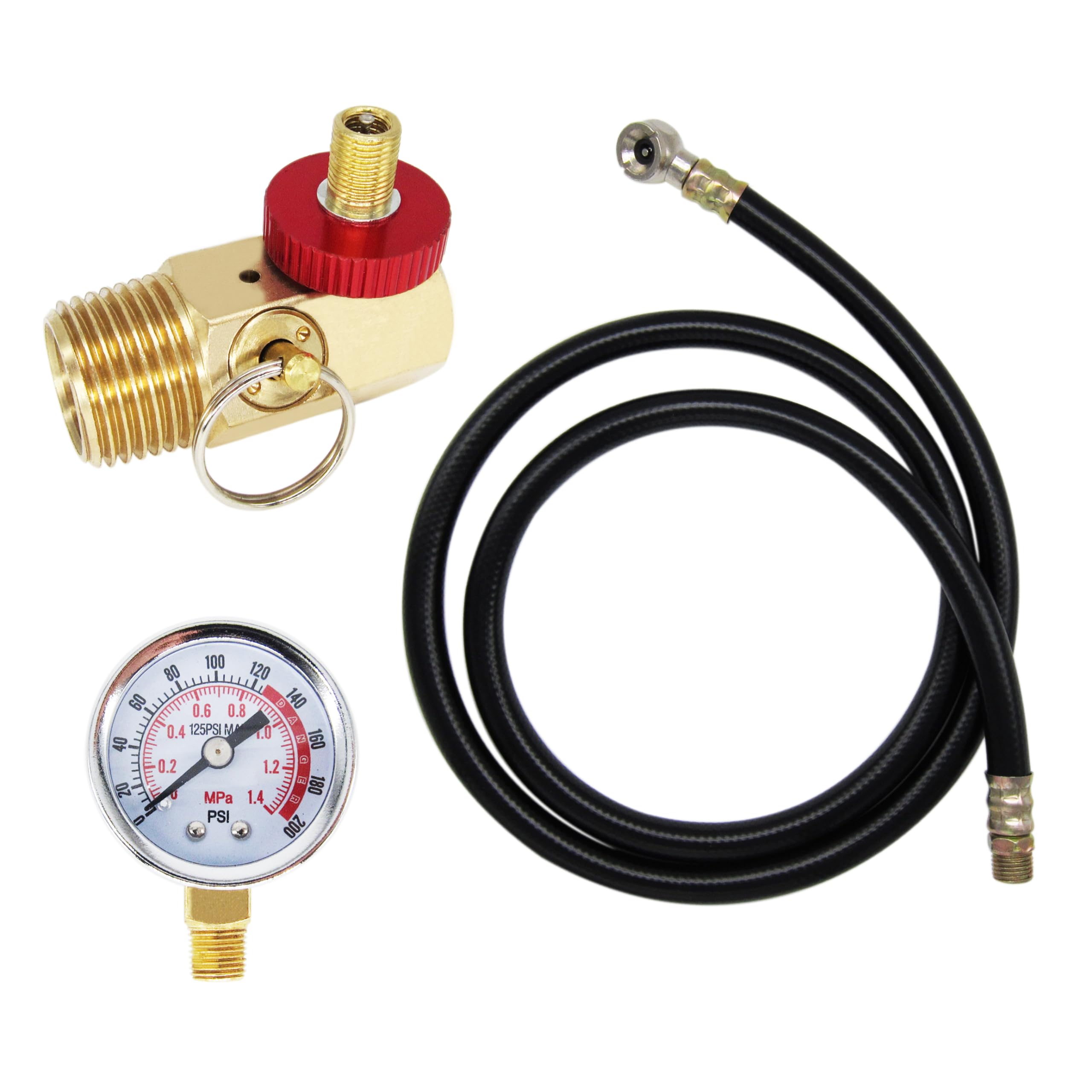 JIAXIMAN air tank valve kit gauge for clear pressure readings