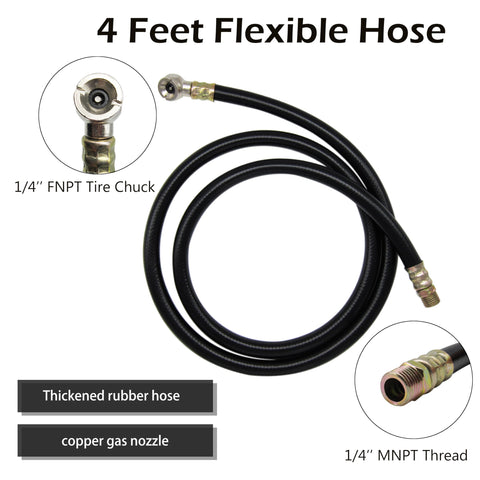 JIAXIMAN four-foot brass air hose with secure tire chuck