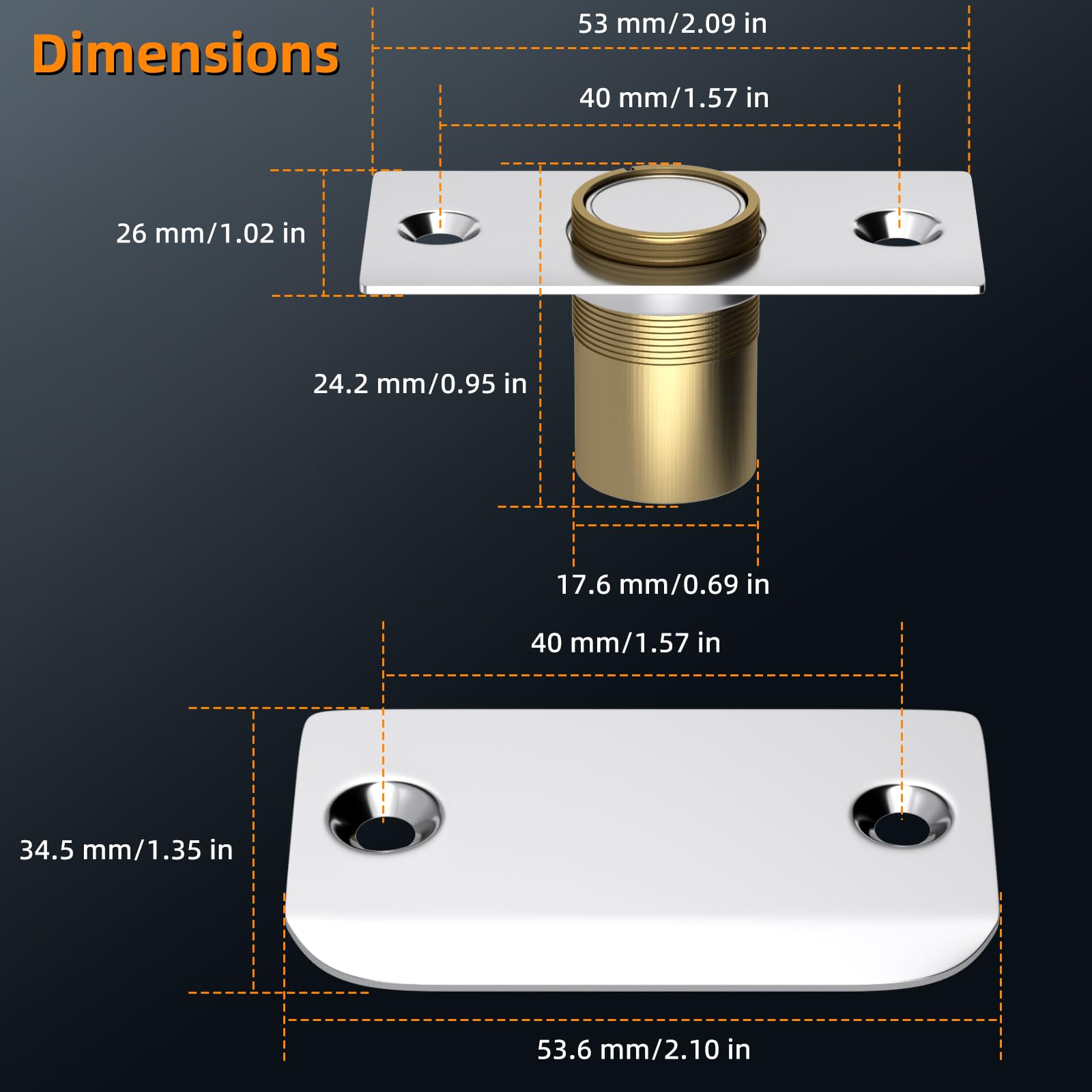 Jiayi adjustable magnetic distance helps perfect closure on varied doors.