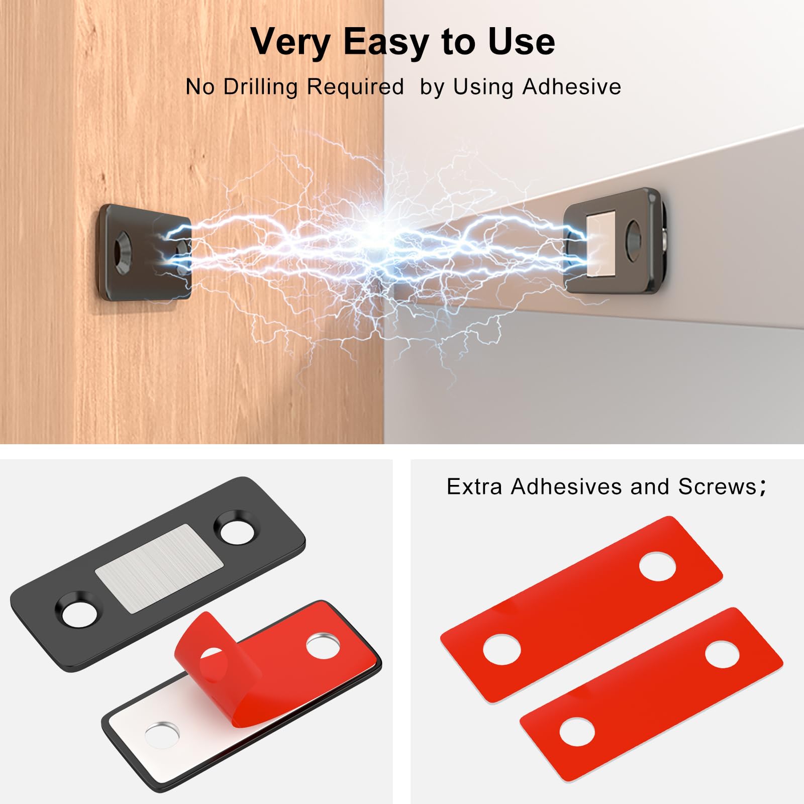 Jiayi adhesive-tape install demonstrates quick screw-free mounting.