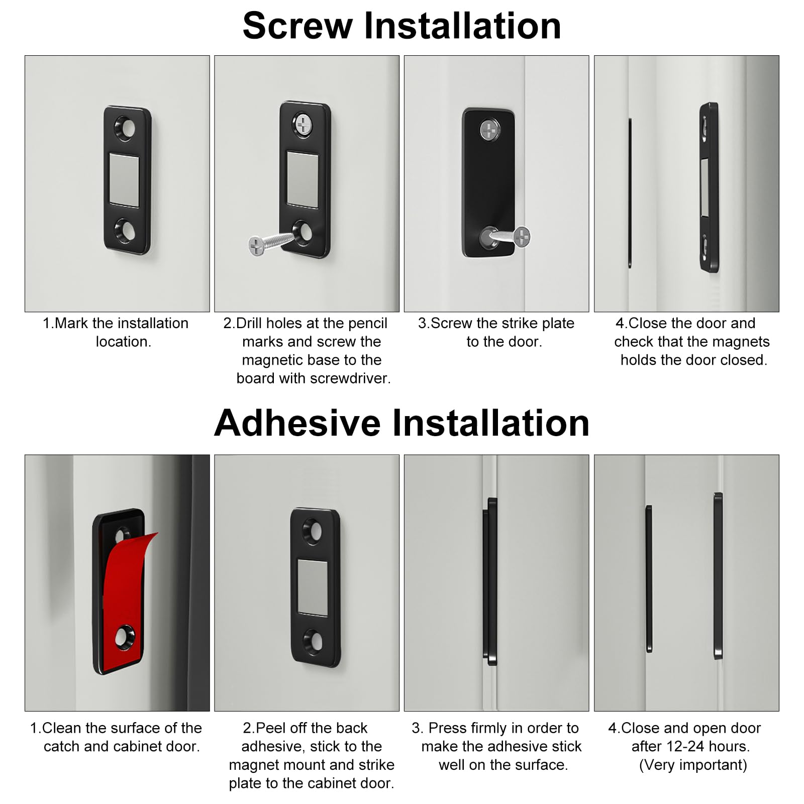 Jiayi included screws enable sturdy screw-in installation for reliability.