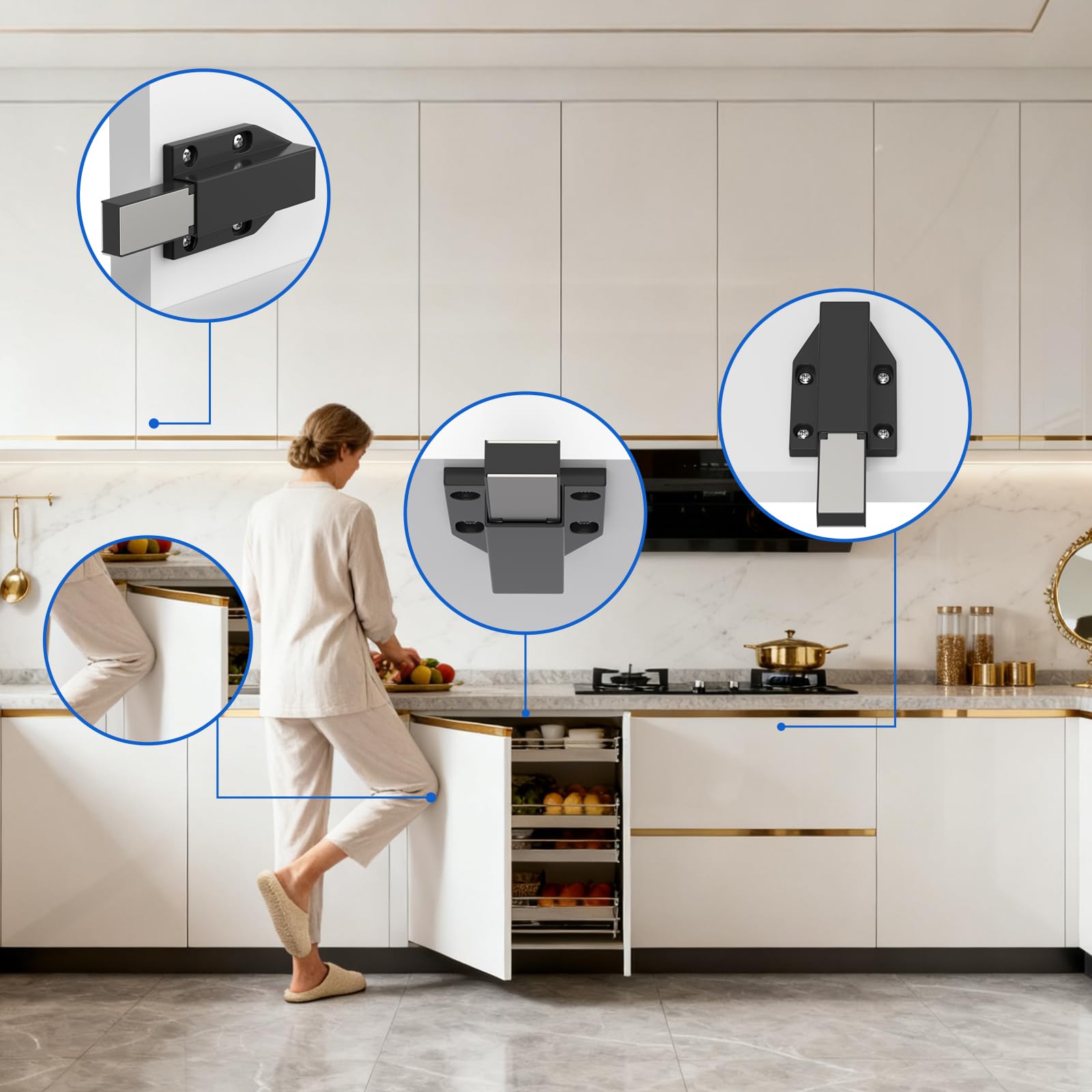 Jiayi drawer and cupboard push catch offers quiet operation for daily use.