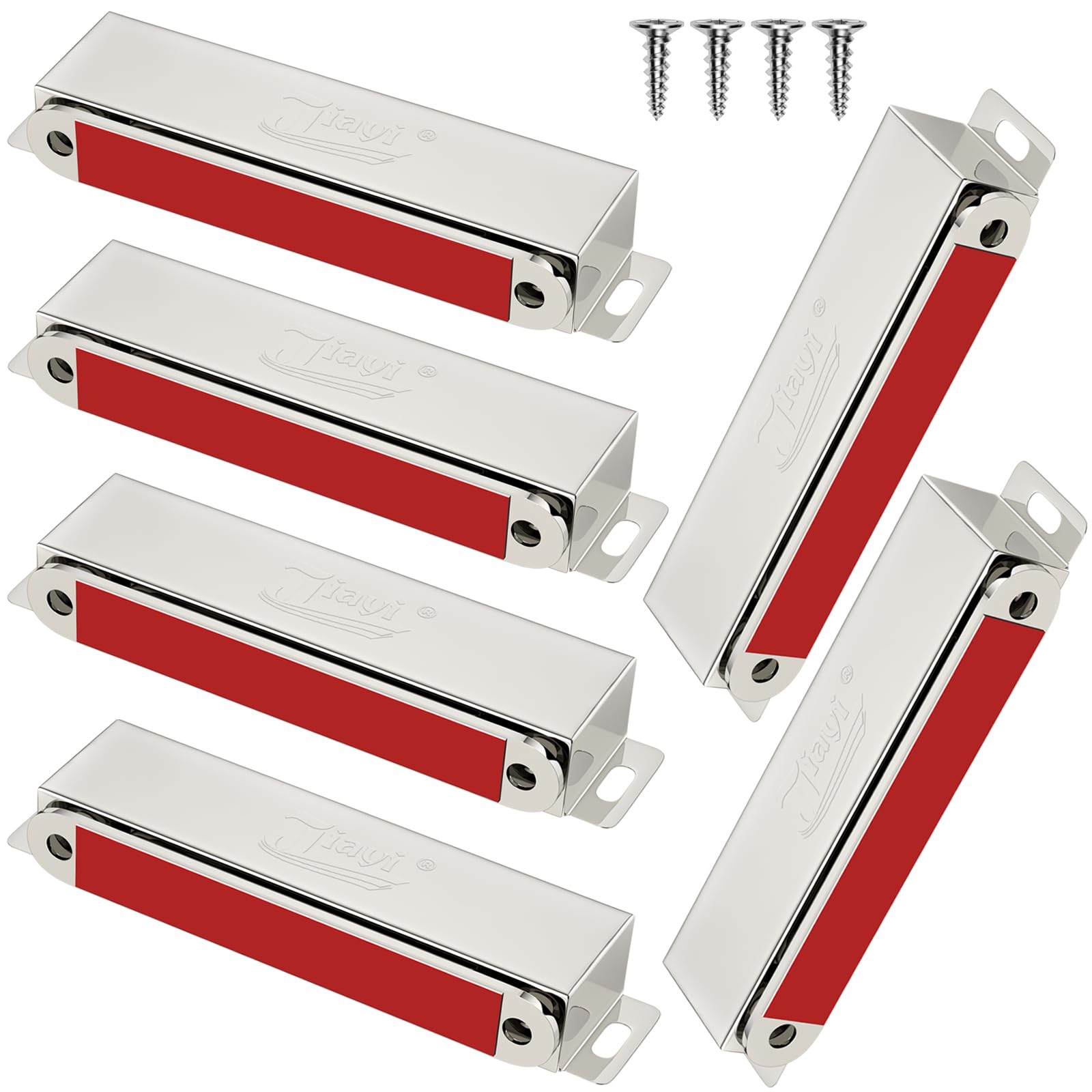 Jiayi heavy-duty cabinet magnet set shows a strong 90-lb hold for secure doors.