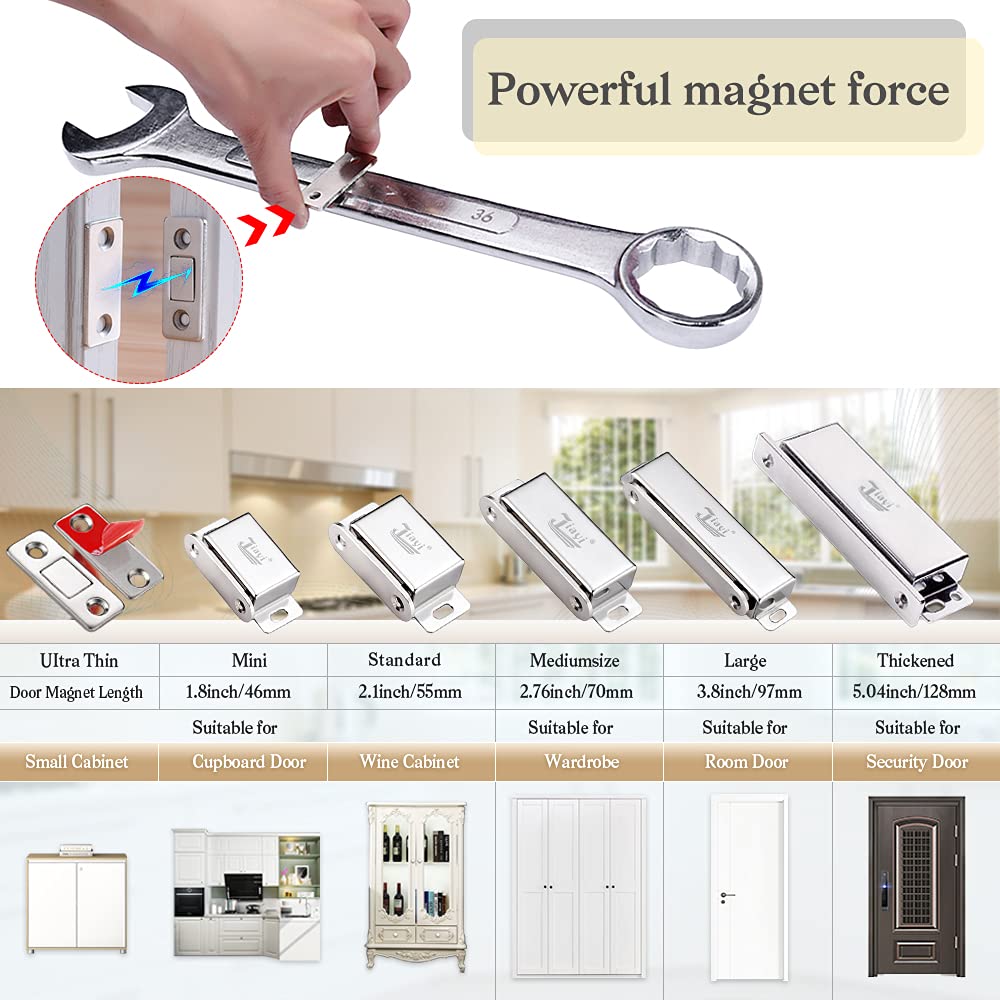 Jiayi magnetic drawer latch installed with adhesive for quick setup