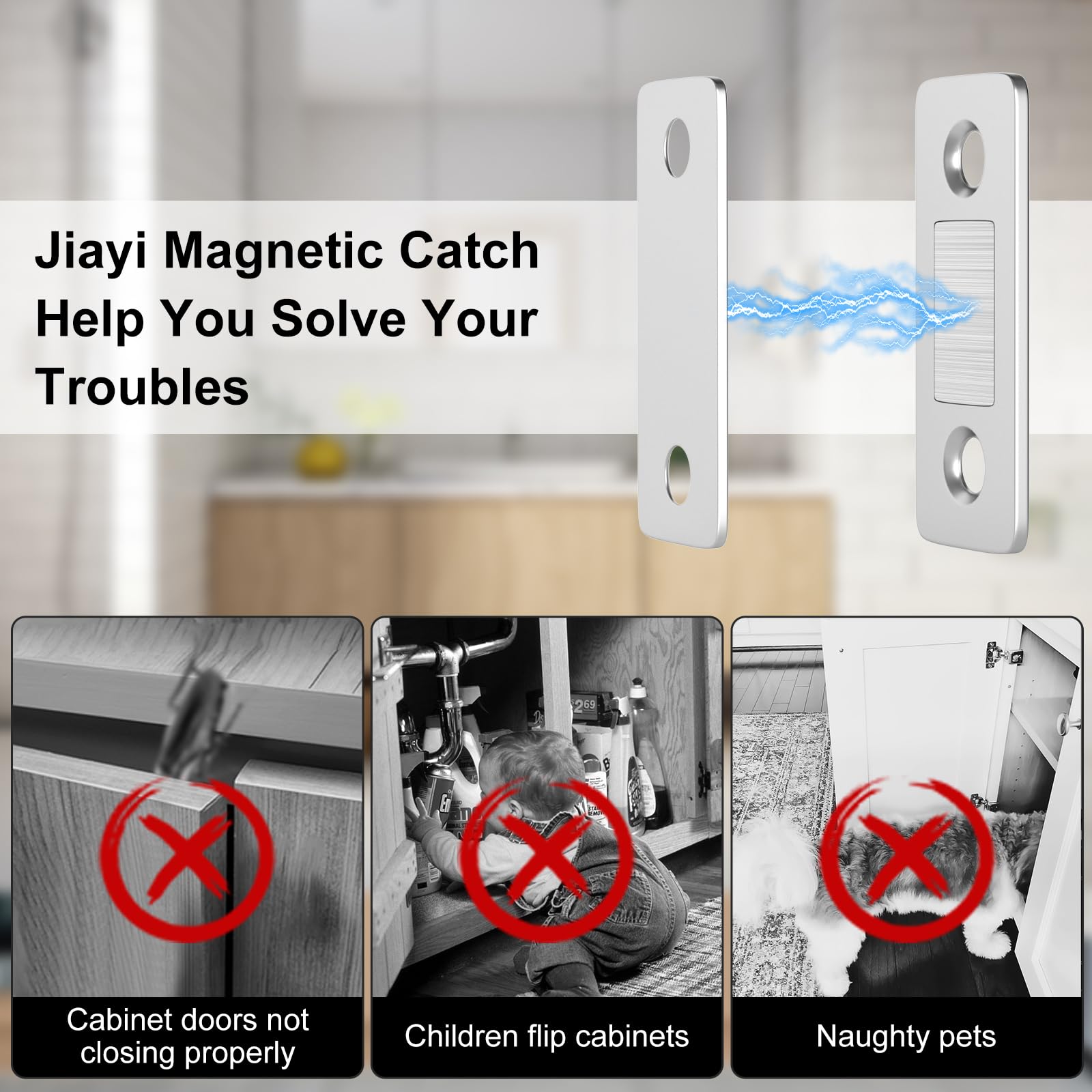 Jiayi magnetic cabinet catch set of 18 pieces.