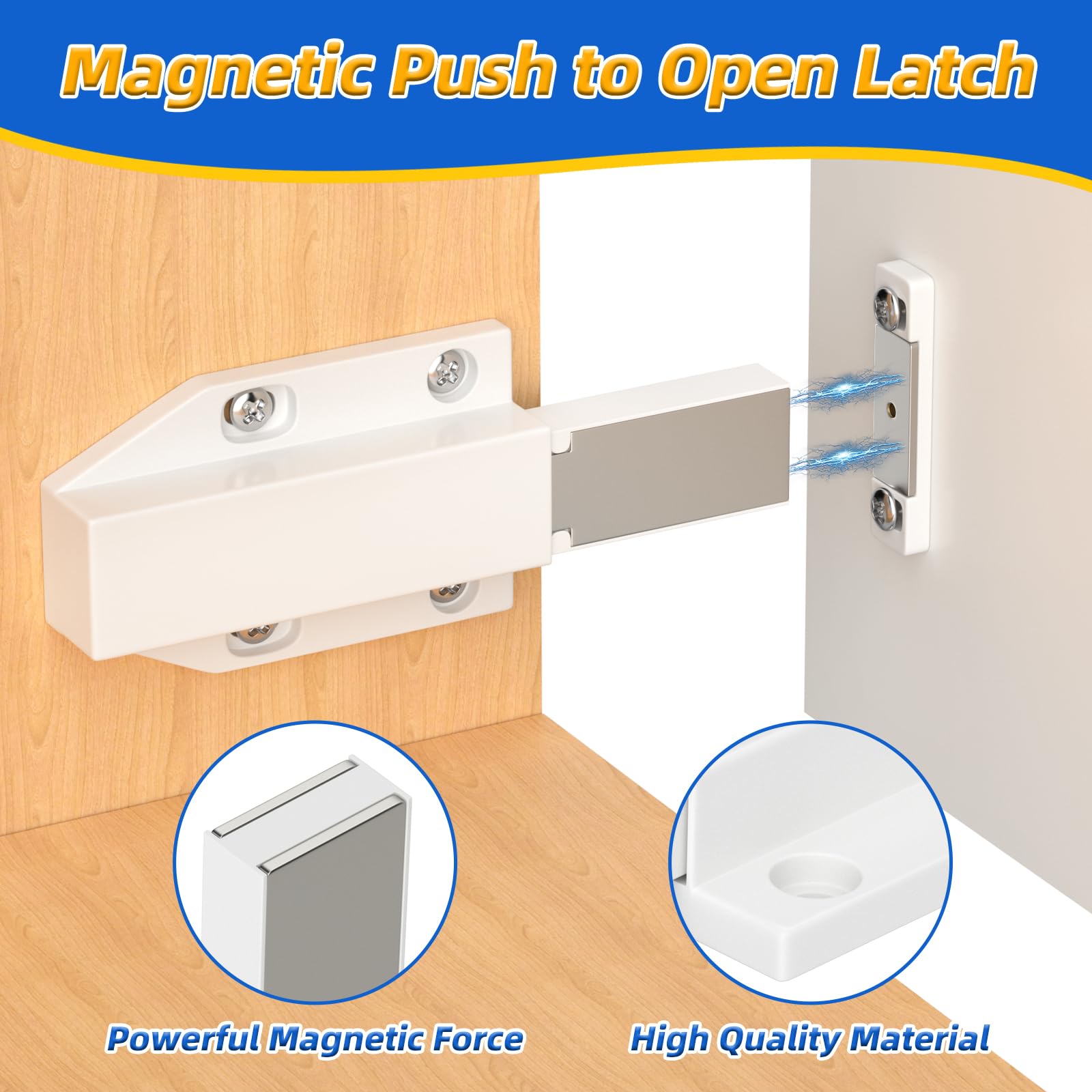 Jiayi Push Release Magnet Latch installation with two hole alignment is simple