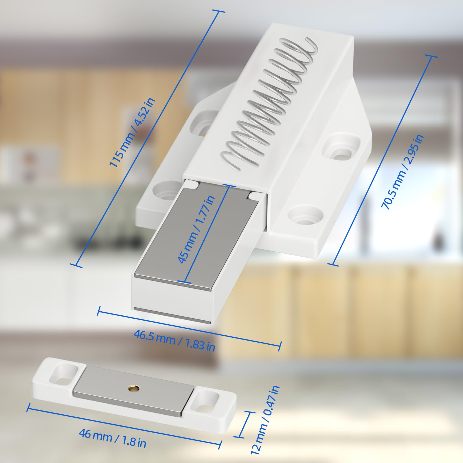 Jiayi Push Release Magnet Latch demonstrates push to open action in real life