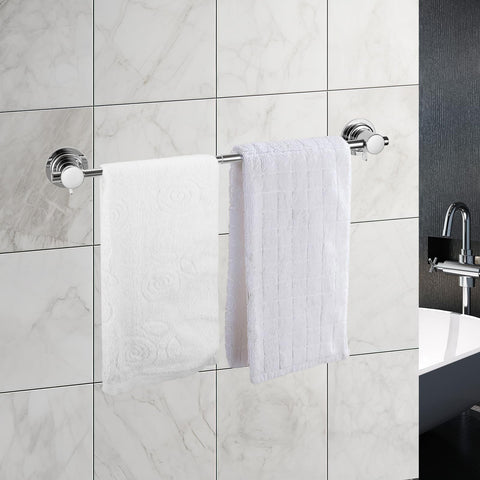 JiePai towel bar loaded with towels after a shower.