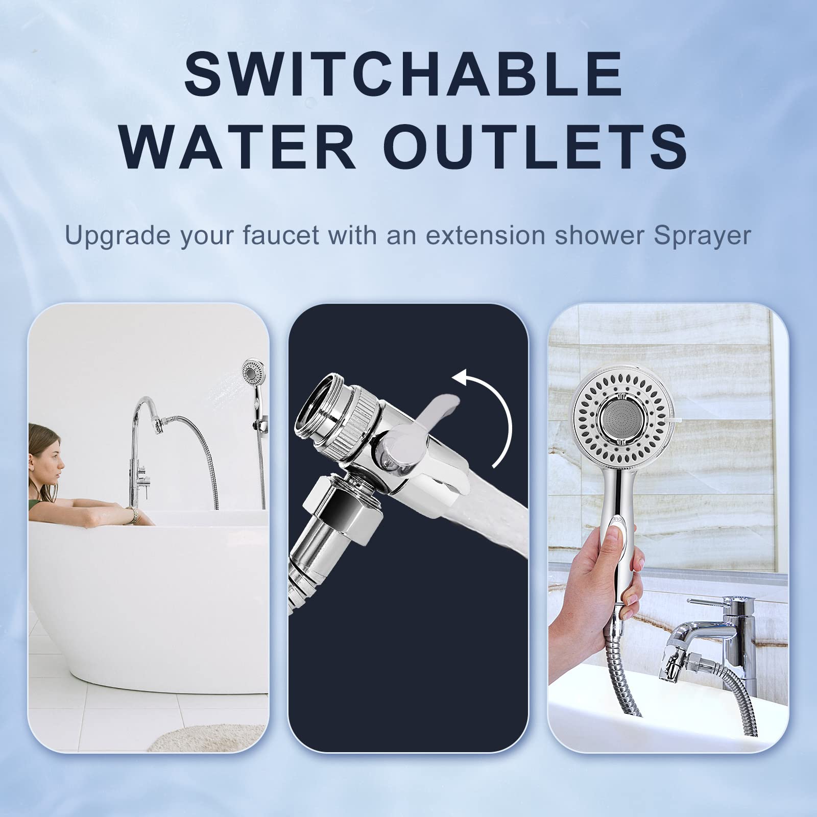 JIEYUMJ 79-inch hose extends reach for thorough rinsing and cleaning