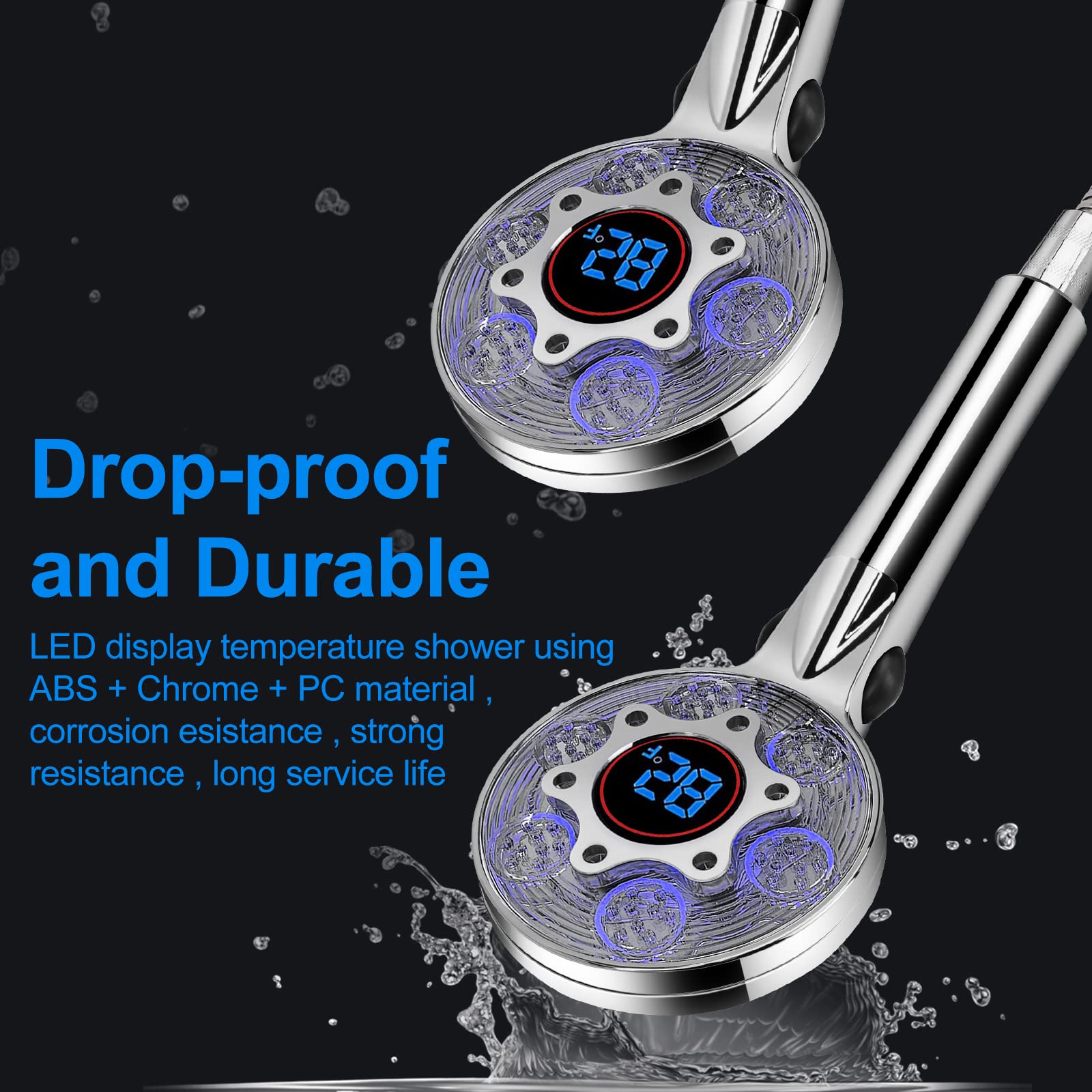 JIEYUMJ high-pressure mode boosts water flow for a stronger shower even with low pressure.