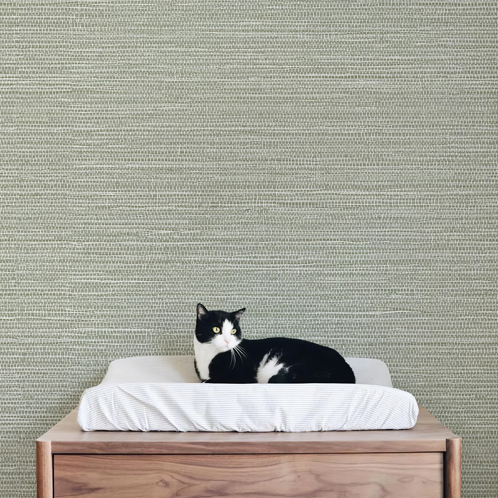 JiffDiff peel-stick wallpaper back view; strong adhesion with residue-free removal.