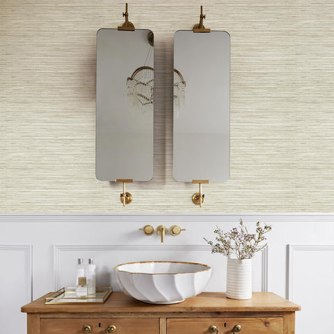 JiffDiff textured Grassweave wallpaper adds cozy texture to living spaces