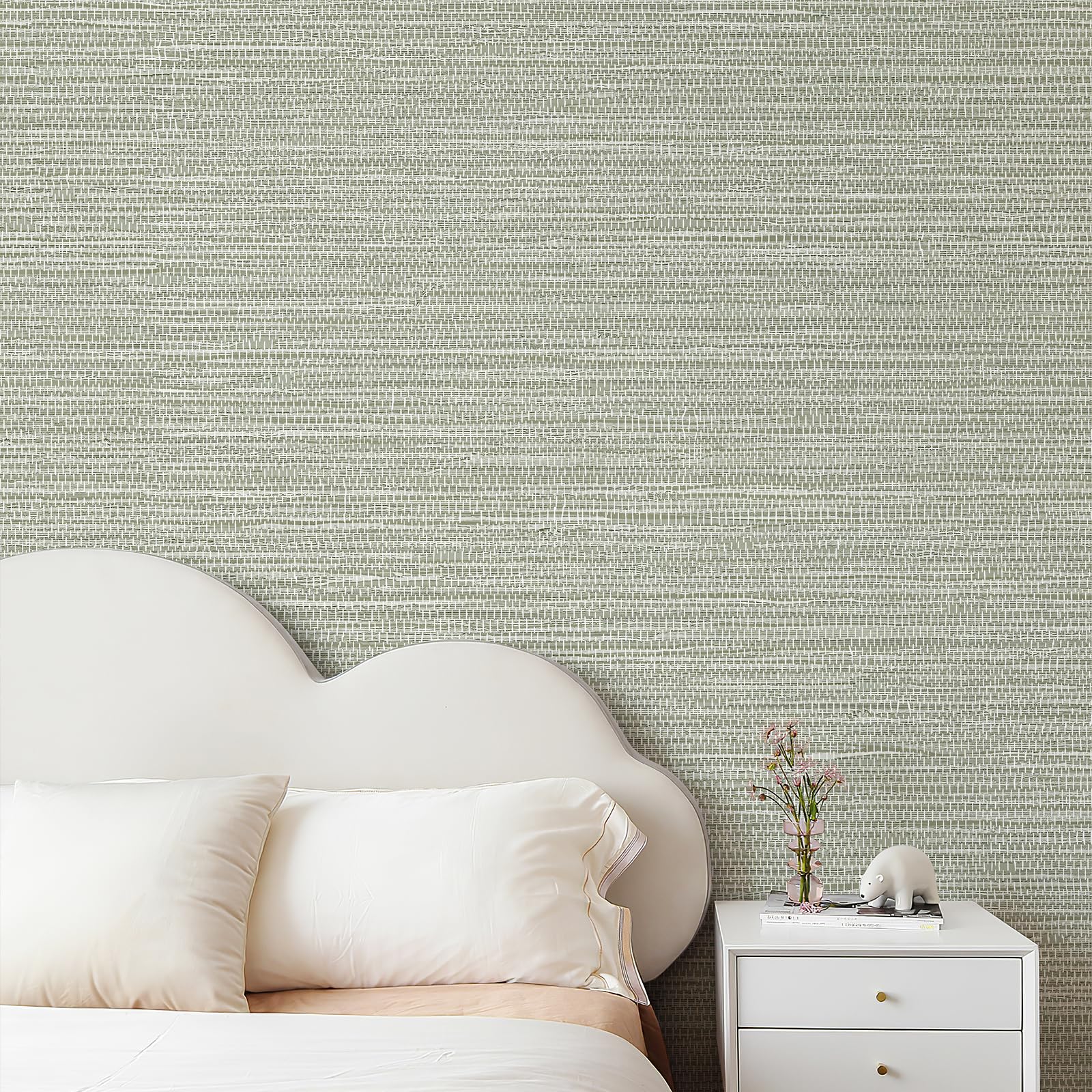 JiffDiff cream wallpaper on a smooth cabinet; versatile application.