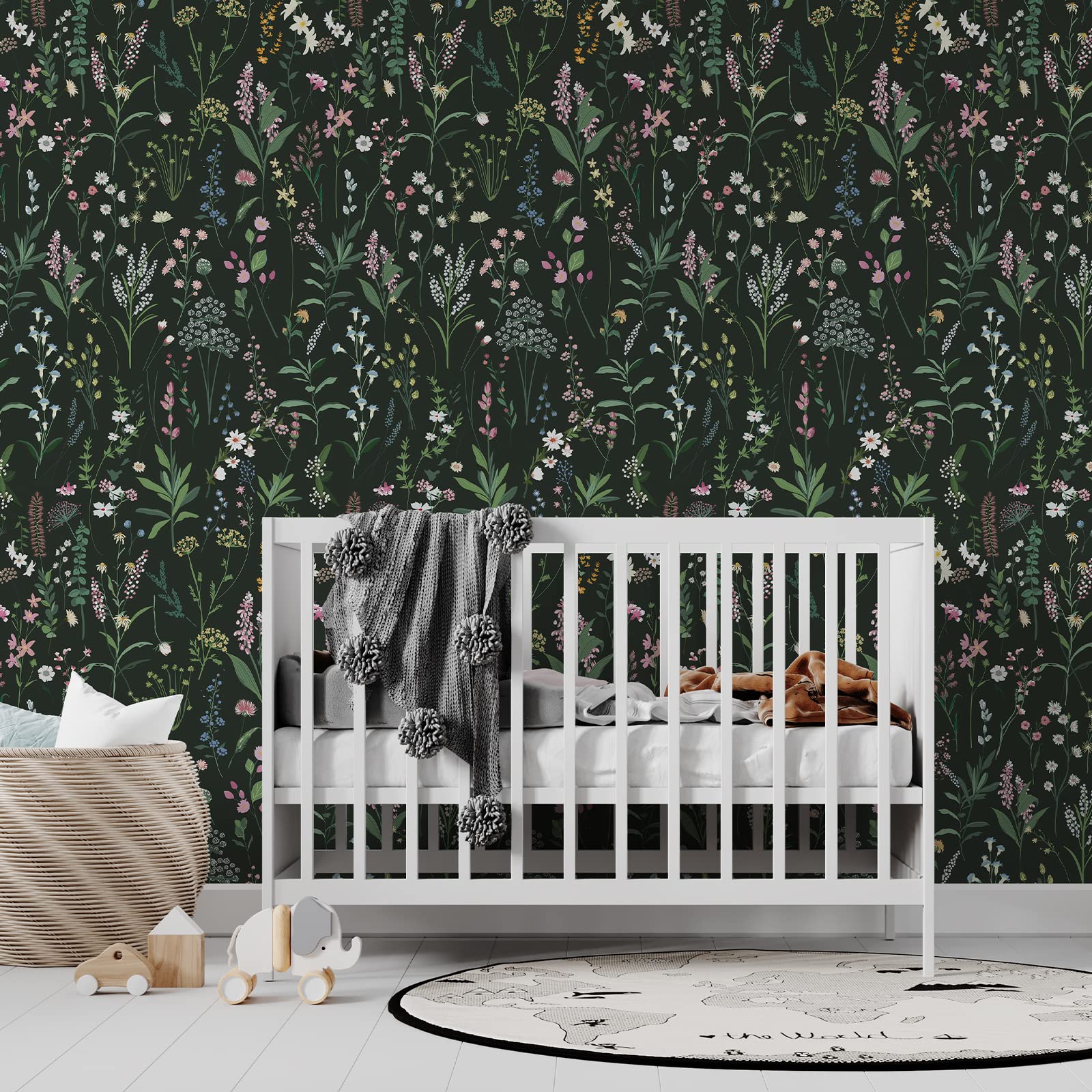 JiffDiff floral wallpaper for kitchen cabinets demonstrates durable, mess-free makeover.
