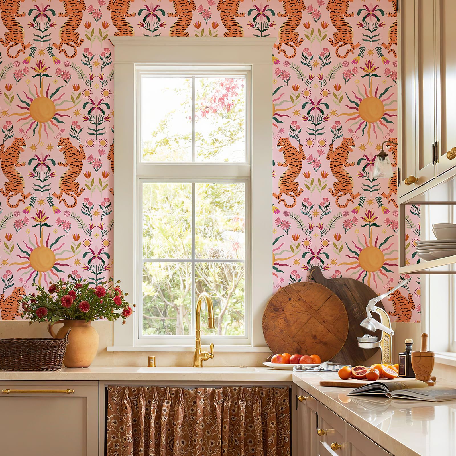 JiffDiff waterproof vinyl material resists moisture for kitchens and baths.