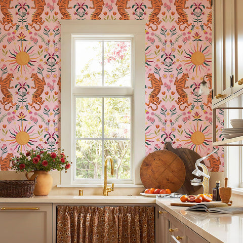 JiffDiff waterproof vinyl material resists moisture for kitchens and baths.