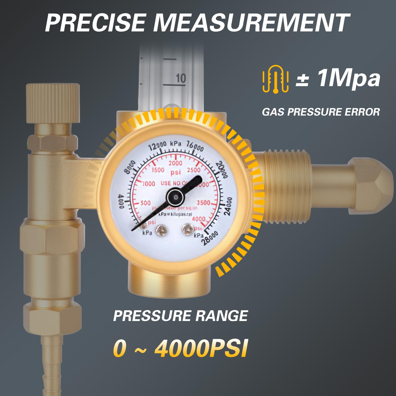Jiimee regulator delivering high-flow precision for MIG and TIG welding.